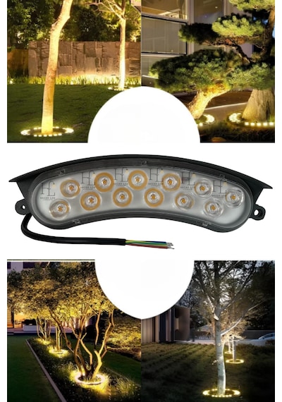12 Watt Bahçe Armatürü Led Palmiye Ağaç Ve Sütun Aydınlatma Ip68 Dış Mekan Bahçe Aydınlatma Yeşil Yeşil