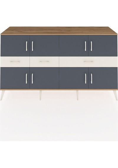 Hyperion Konsol 5 Raflı 3 Çekmeceli 8 Kapaklı 176x44x99 Çam-antra Çam-antrasit/aytaşı Hyperion Konsol 5 Raflı 3 Çekmeceli 8 Kapaklı 176x44x99 Çam-antra Çam-antrasit/aytaşı