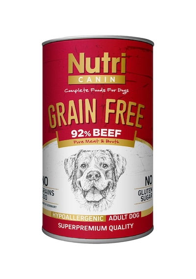 Nutri Canin %92 Sığır Etli Tahılsız Yetişkin Köpek Maması 6 x 400 G