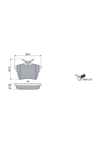 Citroen C5 1.6thp 2009-2016 Bosch Arka Balata Wva24135