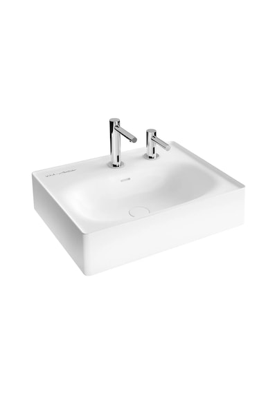 VitrA 7241B403-1514 Armatür Delikli Su Taşma Delikli Lavabo 60 CM