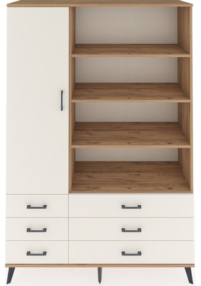 Hyperion Dolap 8 Raflı 6 Çekmeceli Tek Kapaklı 132x44x195 Çam-aytaşı/aytaşı Aytası/aytası Hyperion Dolap 8 Raflı 6 Çekmeceli Tek Kapaklı 132x44x195 Çam-aytaşı/aytaşı Aytası/aytası