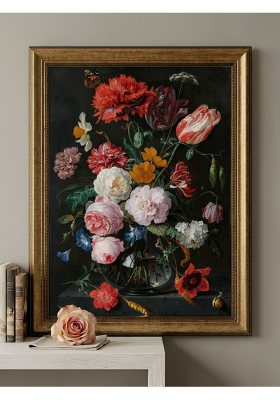 Dark Art Dark Floral Klasik Sanat Eseri Hollanda Altın Çağı Yağlı Boya Görünümlü Dokulu Baskı Tablo - 60x80cm Vintage Altın Çerçeveli 50x70cm Baskı Lüks Dekoratif Duvar Sanatı Dark Art Dark Floral Klasik Sanat Eseri Hollanda Altın Çağı Yağlı Boya Görünümlü Dokulu Baskı Tablo - 60x80cm Vintage Altın Çerçeveli 50x70cm Baskı Lüks Dekoratif Duvar Sanatı