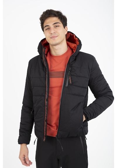 Maraton Sportswear Regular Erkek Kapşonlu Uzun Kol Basic Siyah Mont 21264-siyah Siyah
