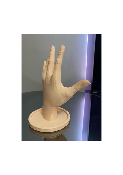 Ten Rengi 18 Cm Dekoratif Beyaz El Takı Mankeni, Yüzük Standı, Ürün Sergileme Standı, Organizer