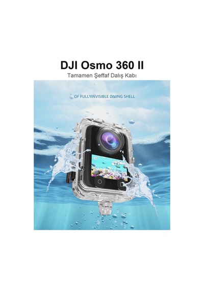 DJI Osmo 360 / Osmo 360 2 Uyumlu Dive Case Görünmez Dalış Kabı 40m Beyaz