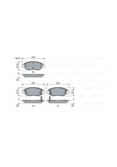 BOSCH 986424042 Disk Balata Bp2302