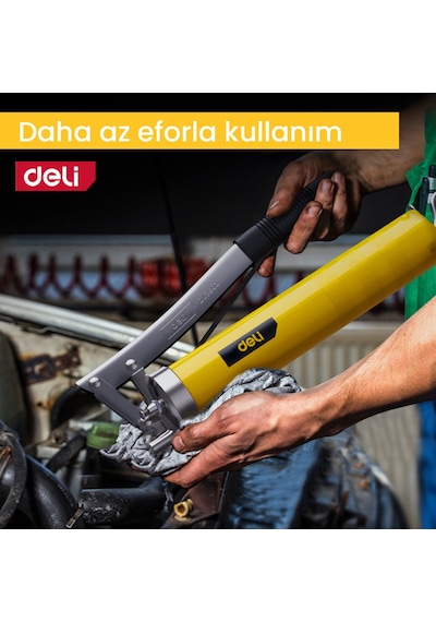 Delı Profesyonel Gres Yağ Tabancası 400cc Çelik Gövdeli