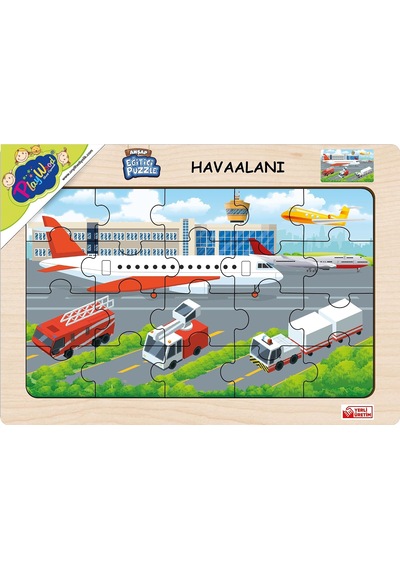 Ahşap Eğitici Puzzle Havaalanı