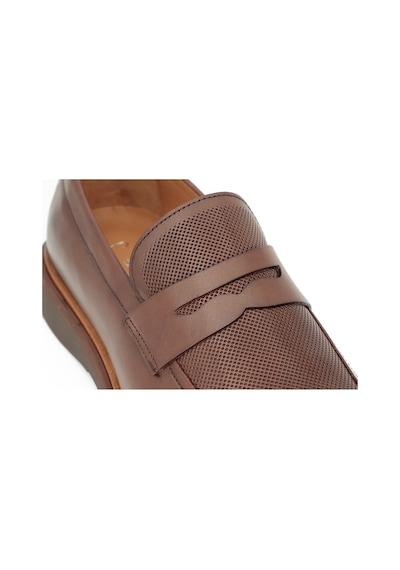 Hakiki Antik Deri Eva Taban Loafer Model Erkek Ayakkabı - Tuna 4223 Kahverengi