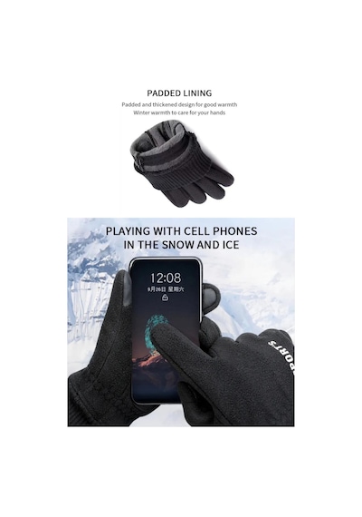 Lenscape Polar Eldiven Soğuk Hava Dokunmatik Kışlık Spor Motosiklet Asker Taktik Kar Eldiveni