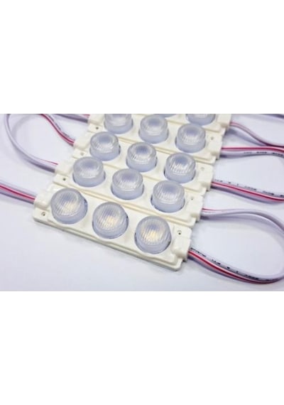 Modül Led Beyaz 3'Lü Modül Plus Büyük Lensli 10 Adet Modül Led Beyaz 3'Lü Modül Plus Büyük Lensli 10 Adet