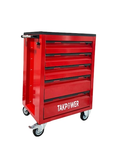 Takpower 5 Çekmeceli Boş Takım Arabası Kırmızı