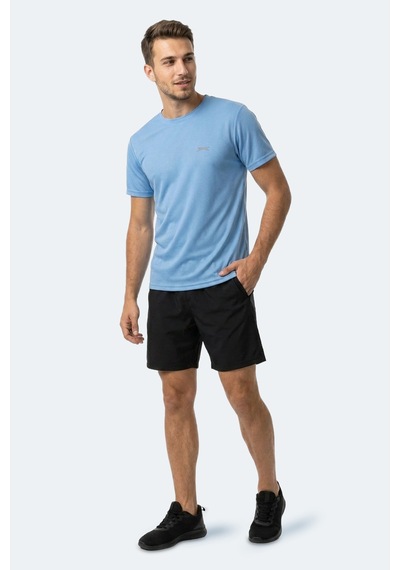 Slazenger Herrera Erkek Saks Mavi Tişört
