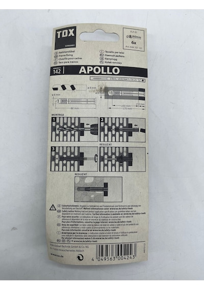 Tox Apollo Çok Amaçlı Vidalı Dübel 8X60 Mm