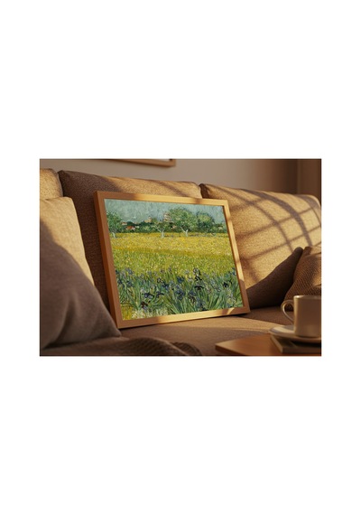 Van Gogh Van Gogh Arles Manzarası Ve İrisler Çerçevesiz Poster 21x30 Cm A4 Tablo Van Gogh