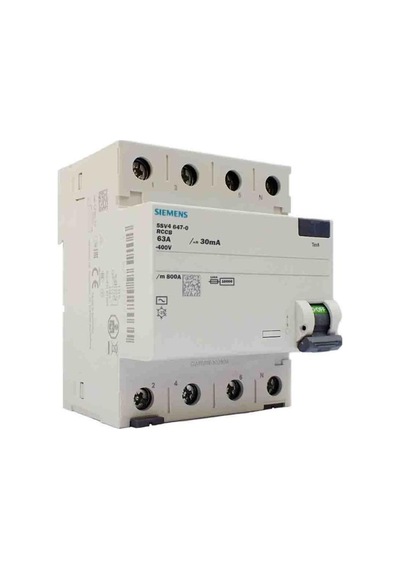 Siemens Trifaze 4p 63a 30ma Kaçak Akım Koruma Rölesi Hayat Koruma Rölesi 5sv5346-6