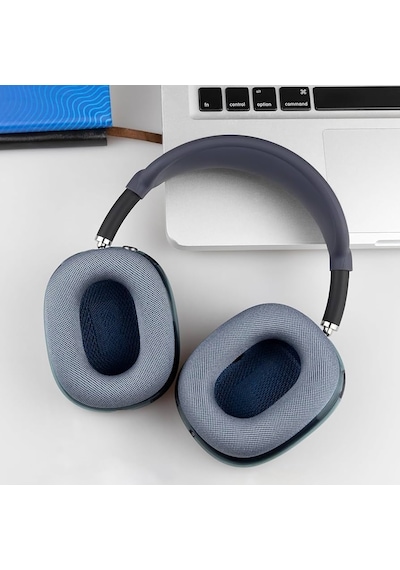 Airpods Max Kulaklık İçin Kulak Yastıkları - Silikon Katmanlı, Mıknatıslı, Hafızalı Köpüklü Ve