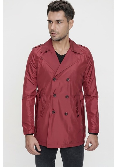 Efor Prd 029 Slim Fit Bordo Spor Pardösü Bordo