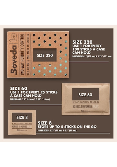 Boveda-purolar İçin/tütün /% 65 Rh Nem Kontrol Paketleri / 25-100 Puroları İçin Up İle Kullanımı İçin Büyük Be Diğer