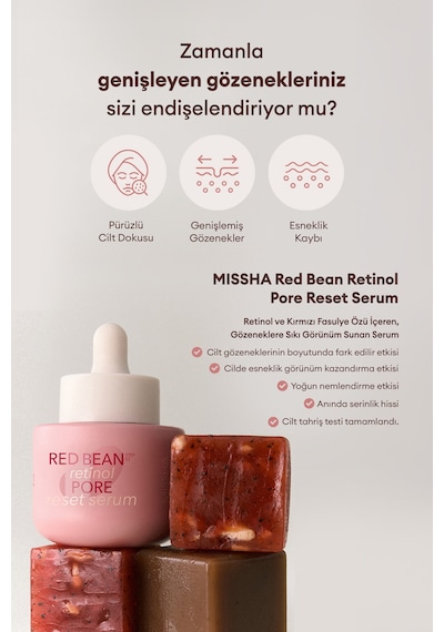 Missha Retinol Ve Kırmızı Fasulye Özlü Sıkı Görünüm Sunan Serum 30 ML