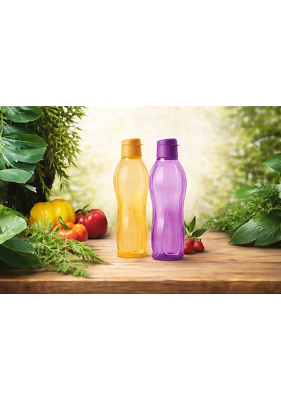 Tupperware Eko Şişe Kolay Kapak 1l 2 Li Set-vitrinfly Mor - Sarı