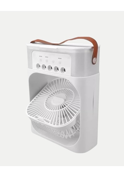3 Ü 1 Arada Mini Klima Fan Usb Şarjlı 7 Renk Gece Lambalı Ve Nemlendirici