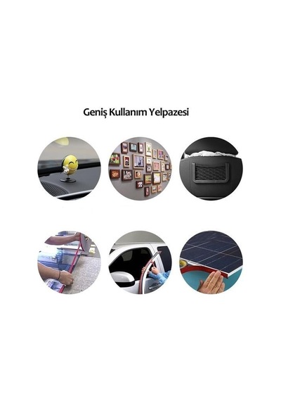 Ollevra 2 Metre Güçlü Yapışkanlı Çift Taraflı Slikon Pratik Şeffaf Bant