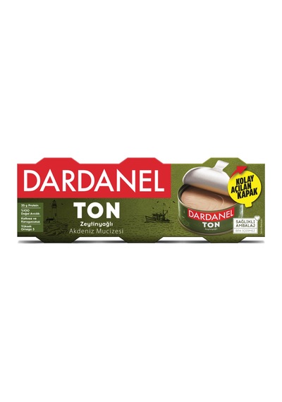 Dardanel Ton Zeytinyağlı Akdeniz Mucizesi 4'lü 3 x 75 G