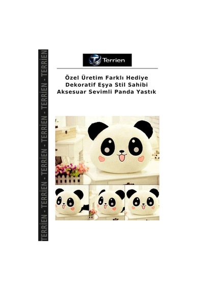 Özel Üretim Farklı  Dekoratif Eşya Stil Sahibi Aksesuar Sevimli Panda Yastık Çok Renkli