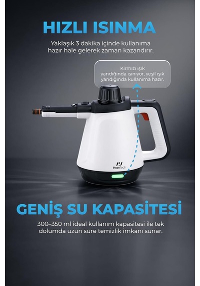 Cb- 02a Buharlı Temizlik Makinası - Buharlı Temizleyici - Floor Max Set