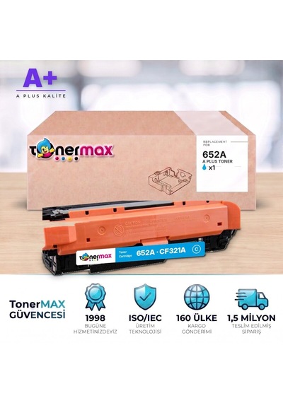Hp 652a Cf321a Mavi Uyumlu Toner A Plus / Color Laserjet Enterprise M651 / Flow Mfp M680