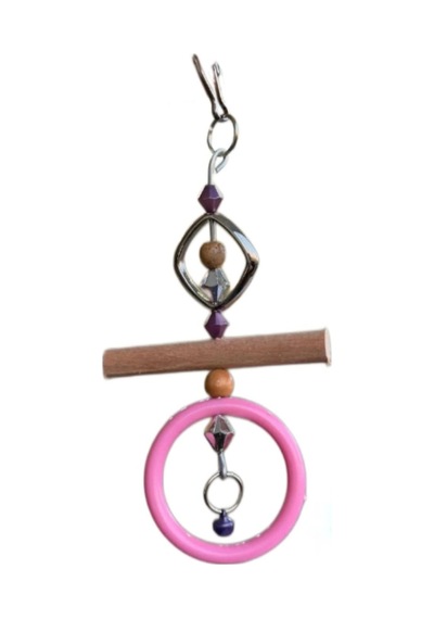 Oval Halkalı Kuş Salıncak 12cm Asortili