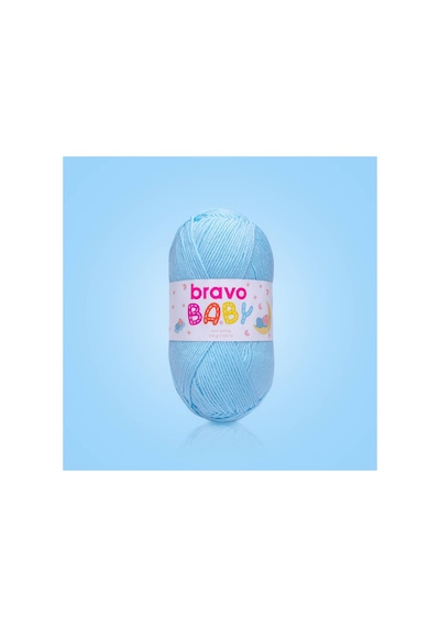 Baby Tüylenmez Anti Pilling Bebek Yünü 100 Gr 250 Metre Renk Kodu: 705 Bebe Mavi