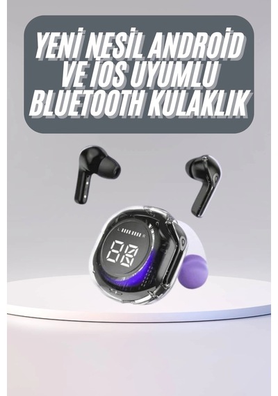 Kulak İçi Bluetooth Kulaklık Anc Enc Özellikli Şarj Göstergeli Kablosuz Kulaklık Renkli