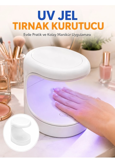 Mey İthalat Kalıcı Oje Kurutucu Mini Uv Işınlı Taşınabilir Hızlı Ve Pratik Oje Kurutucu Yeni Nesil