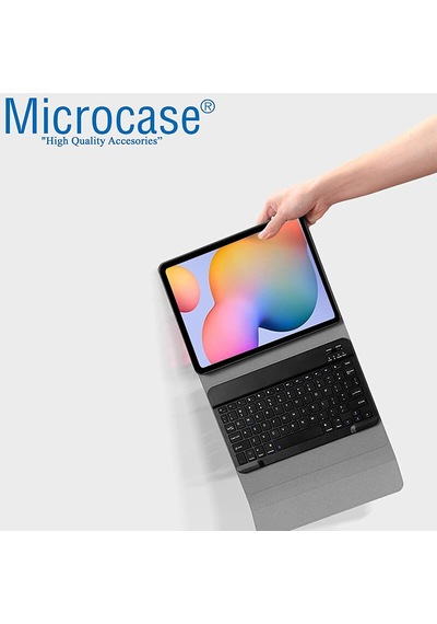 Samsung Uyumlu Tab S6 Lite P610 Bluetooth Klavyeli Standlı Kılıf-BKK1