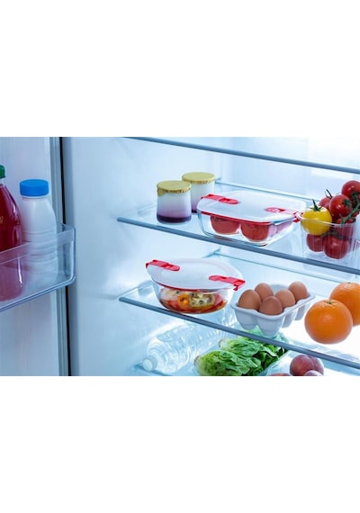 Pyrex Mikrodalga Dikdörtgen Saklama Kabı 2.5 L Çok Renkli
