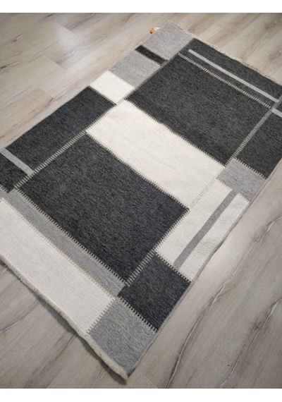Eko Halı Noakilim Nk08 Gri Antrasit Çift Taraflı Kilim 115X180 Cm