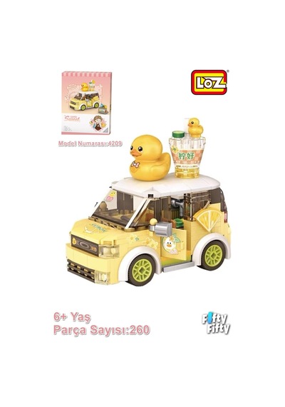 Loz Mini Block Serisi/sarı Araba -lz4209 260 Parça Oyuncak Yapım Setiffloz-4209