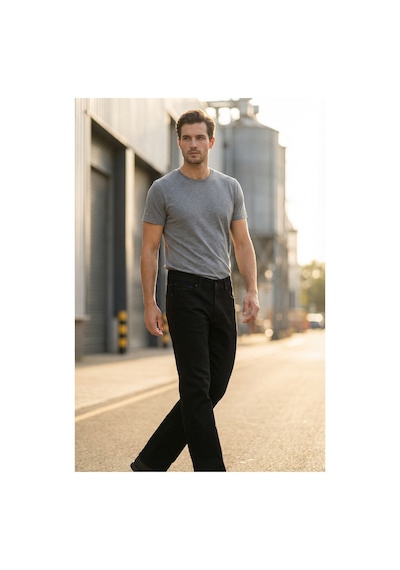 Little Cup Jeans Co Erkek Siyah Klasik Kesim Pamuklu Esnek Jean Kot Denim Pantolon