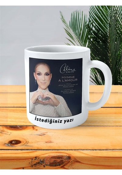 Celine Dion Baskılı Kupa Bardak Kişiye Özel Desen 1 Çok Renkli
