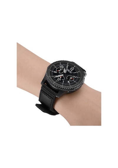 Galaxy Uyumlu Watch 42mm 20mm Magic Nylon Ardx Kordon-siyah