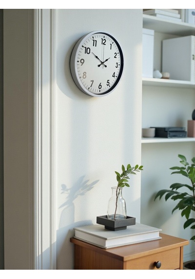 36 Cm Beyaz Dekoratif Duvar Saati Diğer 47493378