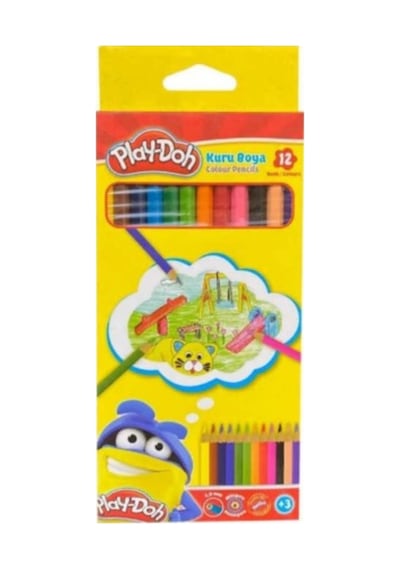 12 Renk Tam Boy Kuru Boya Kuru 001 Çok Renkli