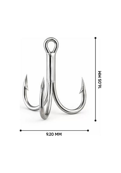 Üçlü İğne - Nikel Üçlü Kanca - Fishack 3210 - 10 Adet - No: 9