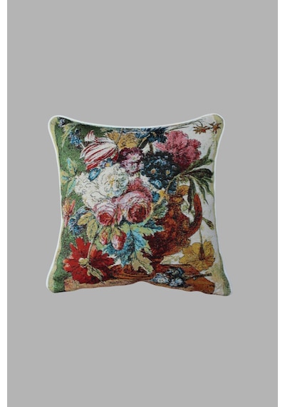 Vs-457 Jakarlı Dokuma Goblen Kırlent Kılıfı 45x45 Cm Biyeli Ve Çift Taraflı Dekoratif Yastık Çok Renkli