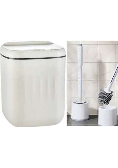 Sensörlü Çöp Kovası Antibakteriyel Uv Işıklı 20 Litre + Deterjan Hazneli Beyaz Silikon Klozet Fırçası-bys Beyaz Sensörlü Çöp Kovası Antibakteriyel Uv Işıklı 20 Litre + Deterjan Hazneli Beyaz Silikon Klozet Fırçası-bys Beyaz