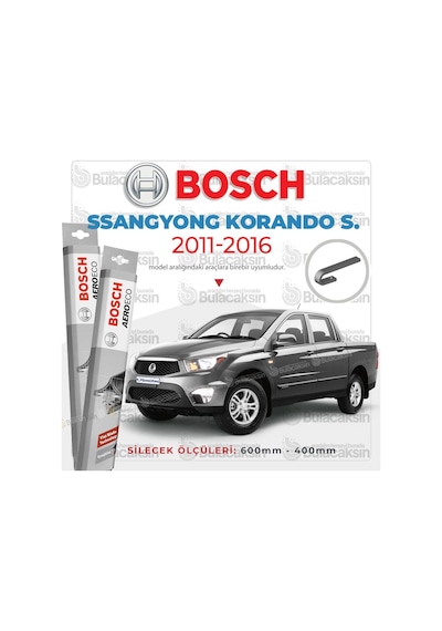 Ssangyong Korando Sports Muz Silecek Takımı 2011-2016 Bosch Aer N11.5844