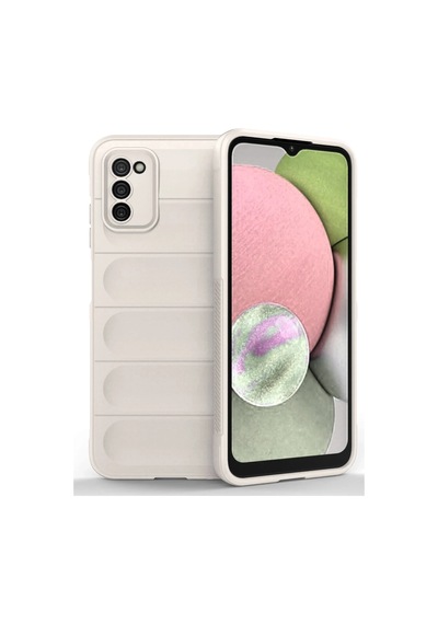 Newface - 91 - Samsung Galaxy Uyumlu A03s Kılıf Optimum Silikon - Csmo-tex - - Krem